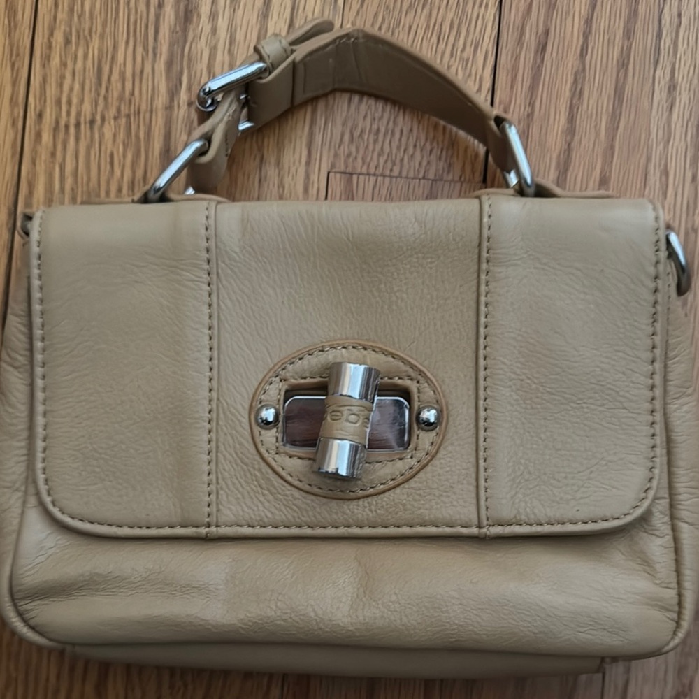 Beige Leather Handbag